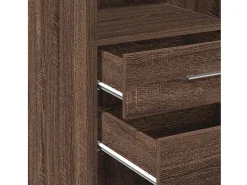 Aparador alto madera de ingeniería marrón roble 30x42,5x124 cm
