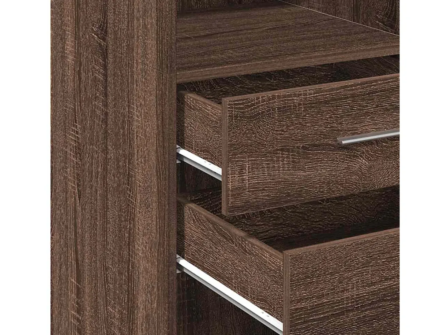 Aparador alto madera de ingeniería marrón roble 30x42,5x124 cm