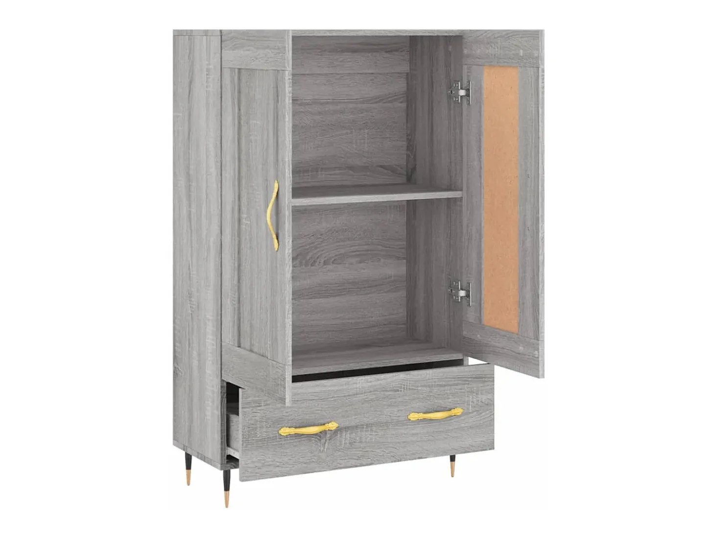 Aparador alto madera de ingeniería gris Sonoma 69,5x31x115 cm
