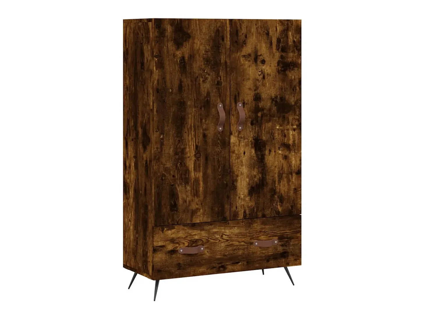 Aparador alto madera de ingeniería roble ahumado 69,5x31x115 cm ES75745