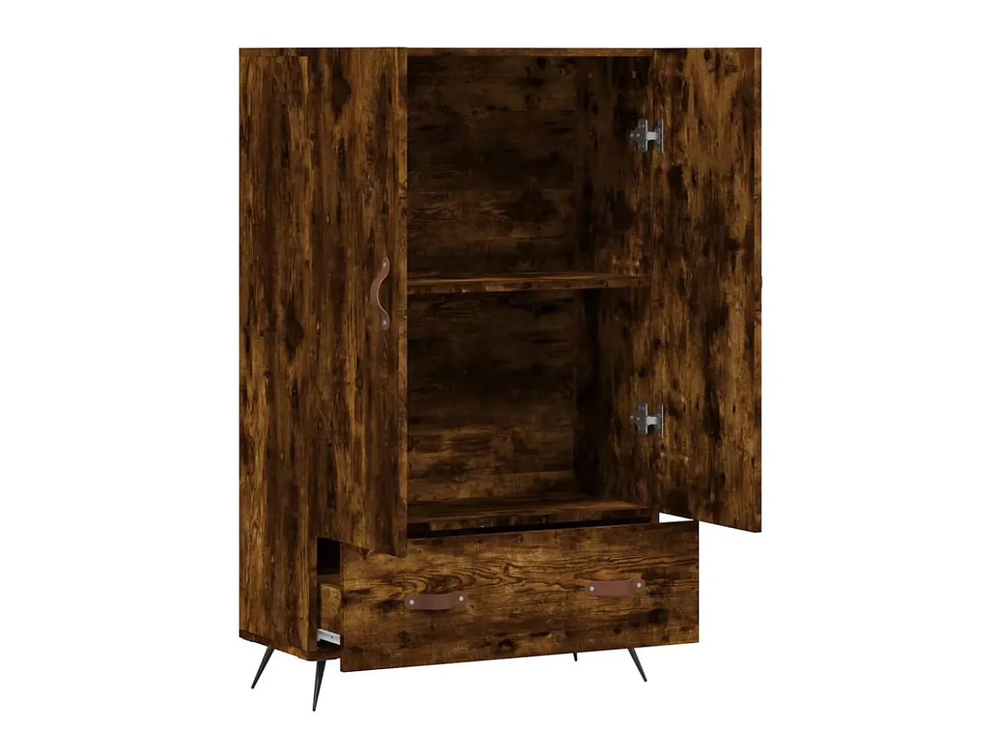 Aparador alto madera de ingeniería roble ahumado 69,5x31x115 cm ES75745