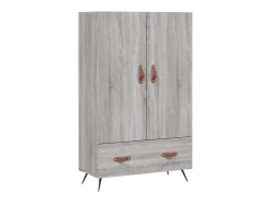 Aparador alto madera de ingeniería gris Sonoma 69,5x31x115 cm ES32472