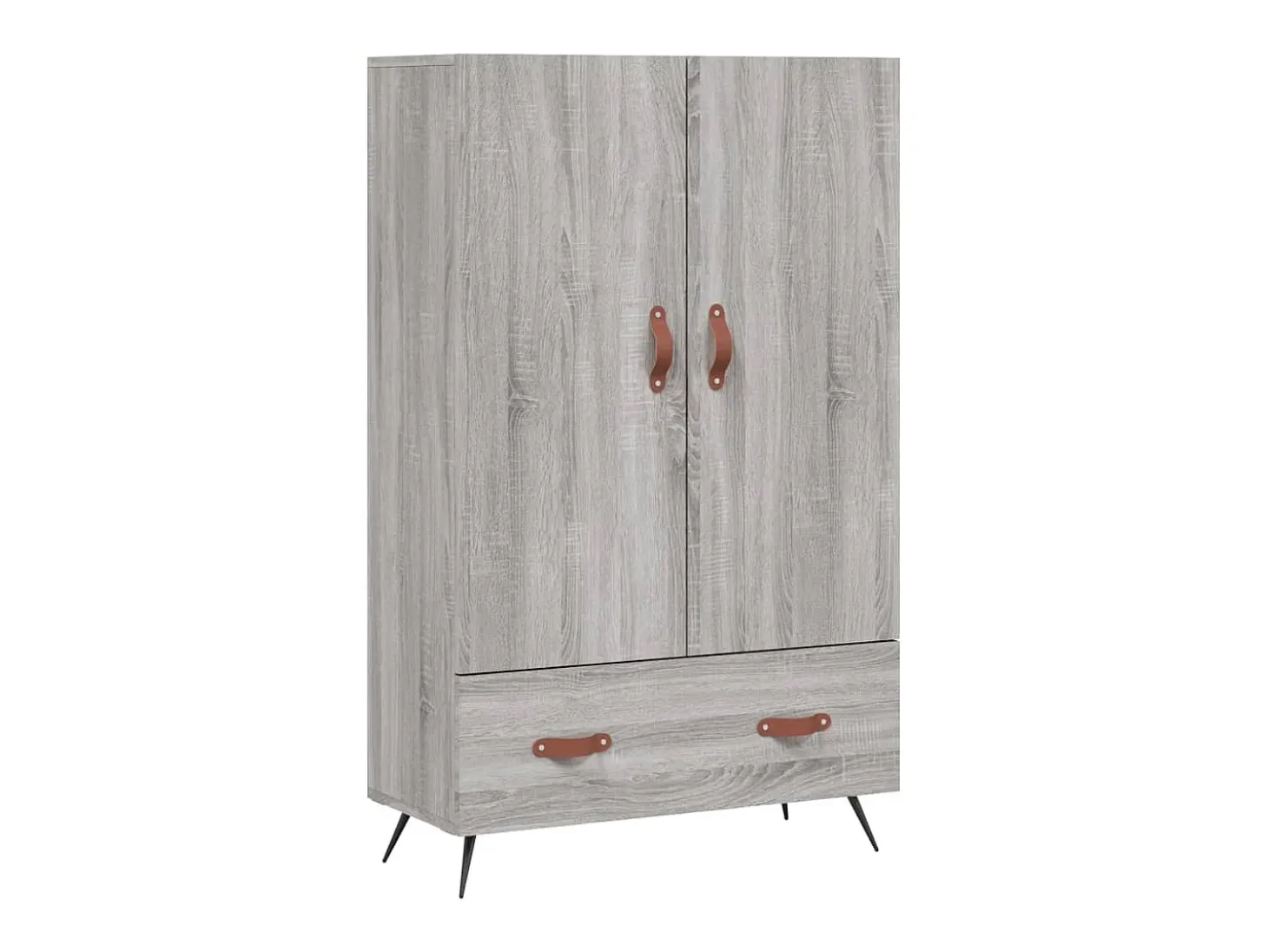 Aparador alto madera de ingeniería gris Sonoma 69,5x31x115 cm ES32472
