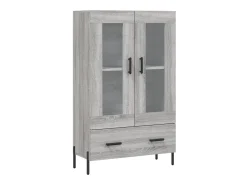 Aparador alto madera de ingeniería gris Sonoma 69,5x31x115 cm ES14974