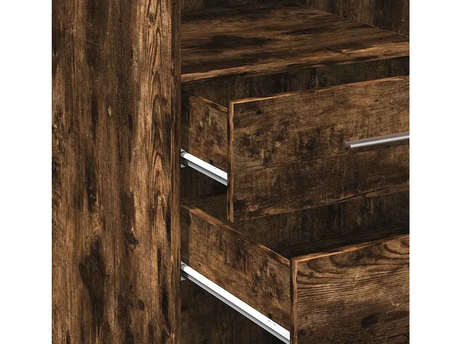 Aparador alto madera de ingeniería roble ahumado 50x42,5x124 cm
