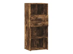 Aparador alto madera de ingeniería roble ahumado 50x42,5x124 cm