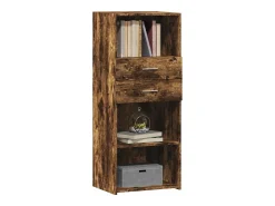 Aparador alto madera de ingeniería roble ahumado 50x42,5x124 cm