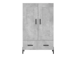 Aparador alto madera de ingeniería gris hormigón 69,5x31x115 cm ES84829