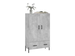 Aparador alto madera de ingeniería gris hormigón 69,5x31x115 cm ES84829