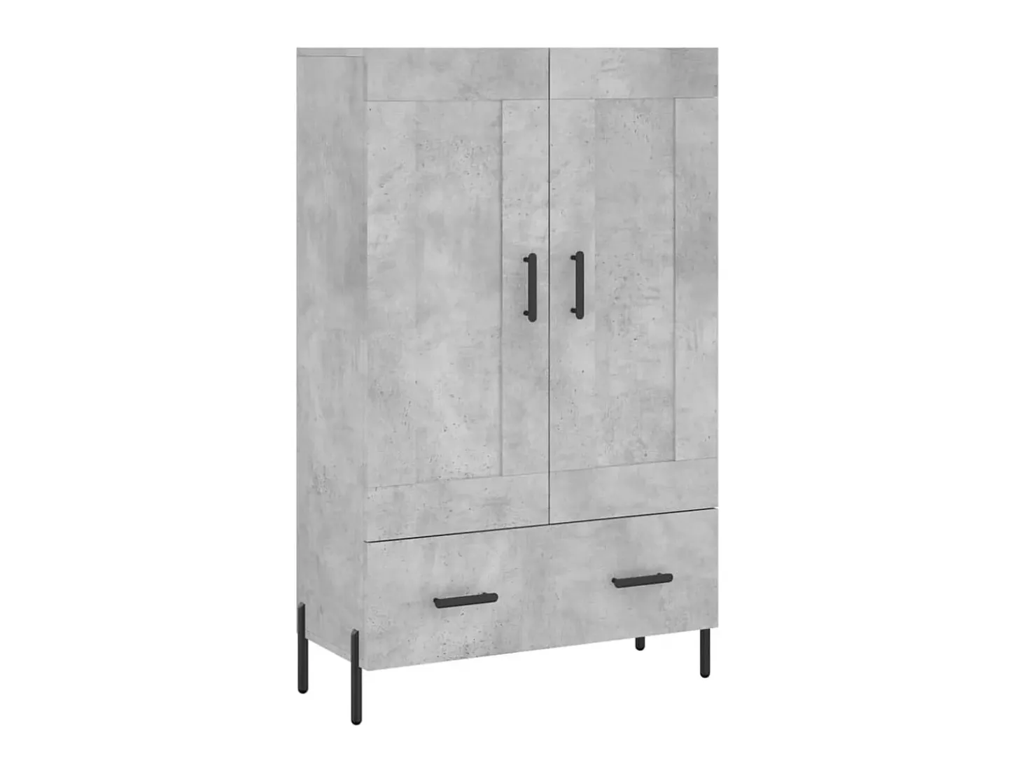 Aparador alto madera de ingeniería gris hormigón 69,5x31x115 cm ES84829