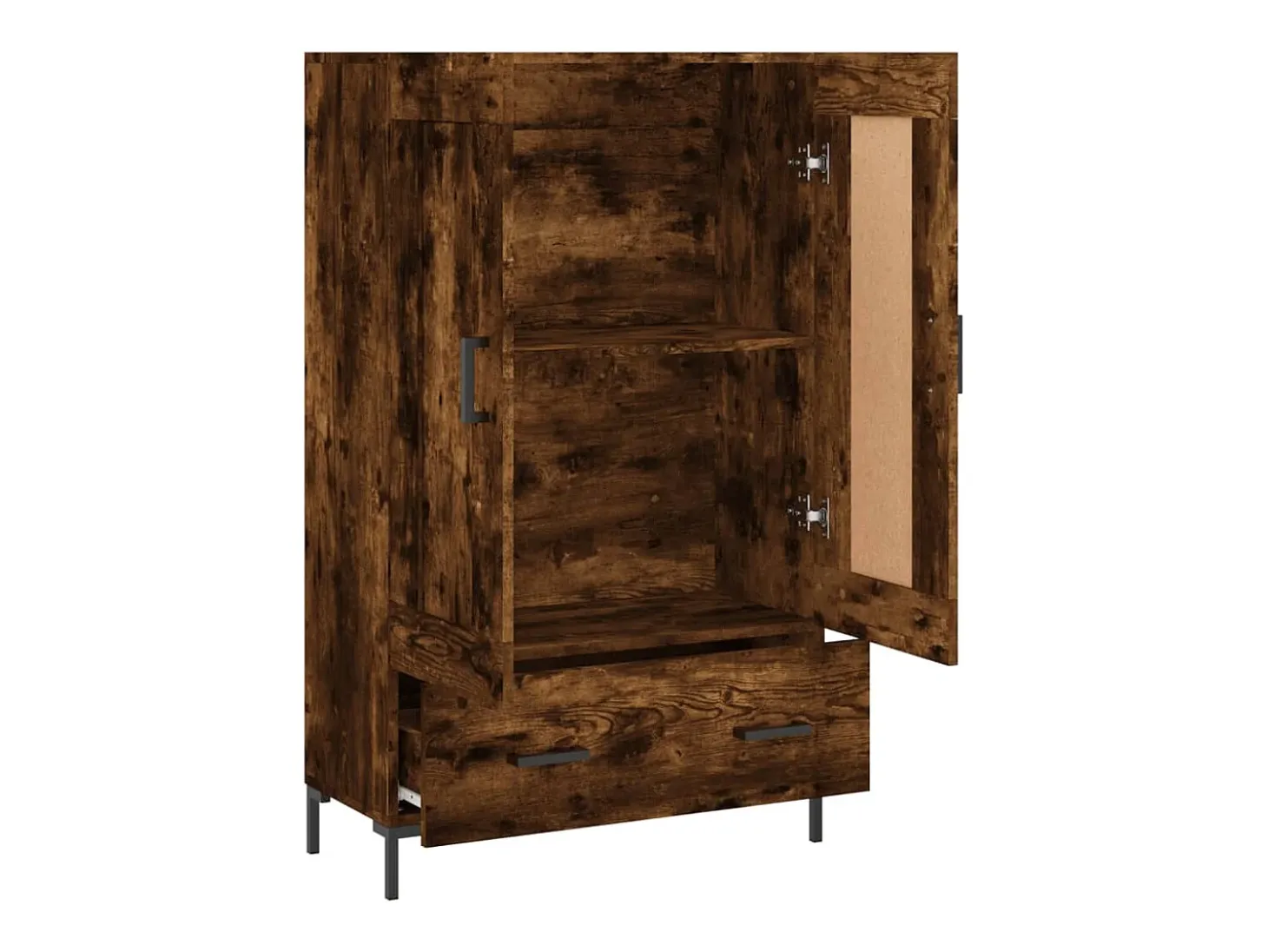 Aparador alto madera de ingeniería roble ahumado 69,5x31x115 cm