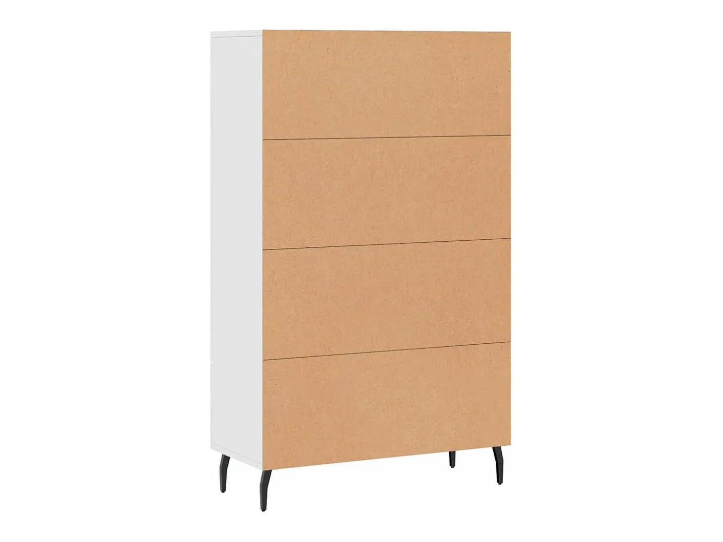Aparador alto madera de ingeniería blanco 69,5x31x115 cm