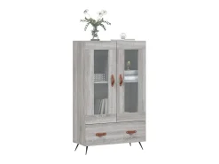 Aparador alto madera de ingeniería gris Sonoma 69,5x31x115 cm ES71465
