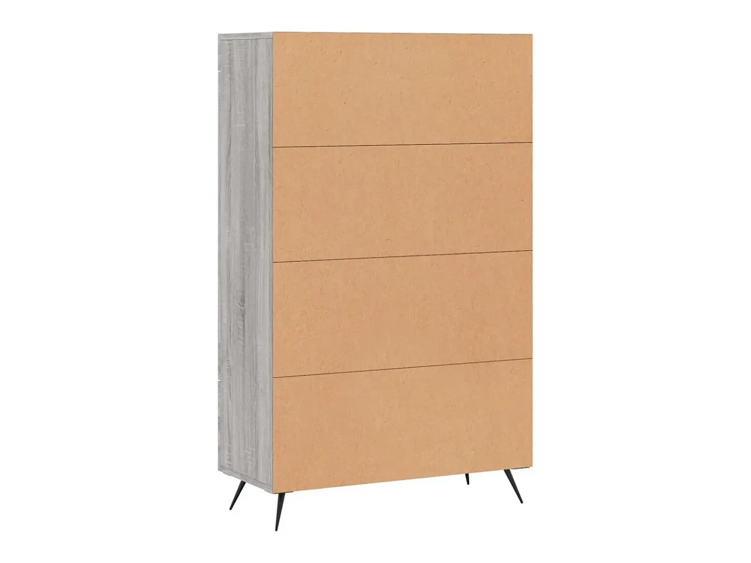 Aparador alto madera de ingeniería gris Sonoma 69,5x31x115 cm