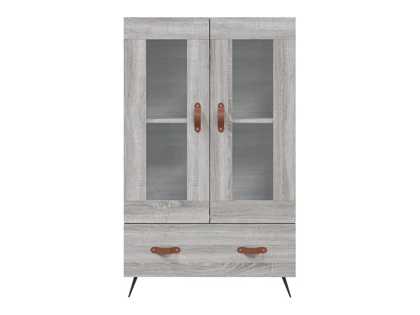 Aparador alto madera de ingeniería gris Sonoma 69,5x31x115 cm