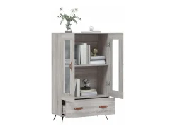 Aparador alto madera de ingeniería gris Sonoma 69,5x31x115 cm