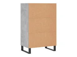 Aparador alto madera de ingeniería gris hormigón 57x35x90 cm