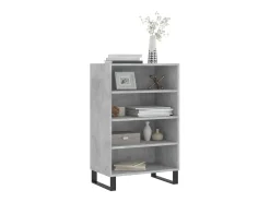Aparador alto madera de ingeniería gris hormigón 57x35x90 cm