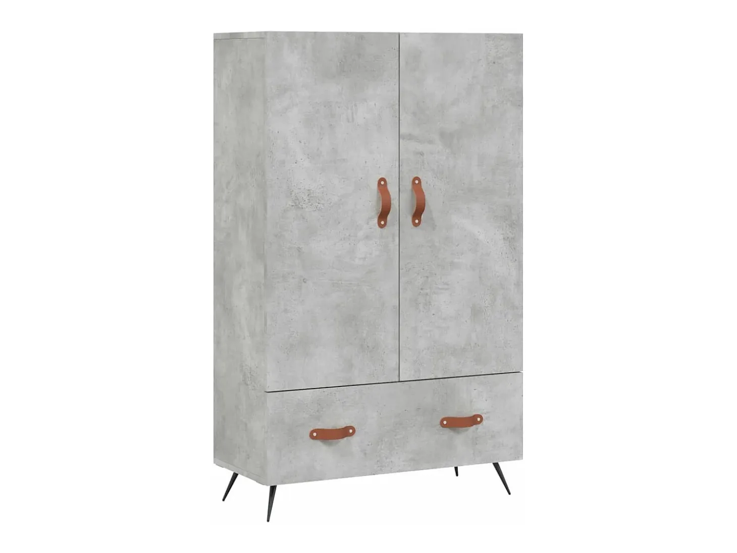 Aparador alto madera de ingeniería gris hormigón 69,5x31x115 cm