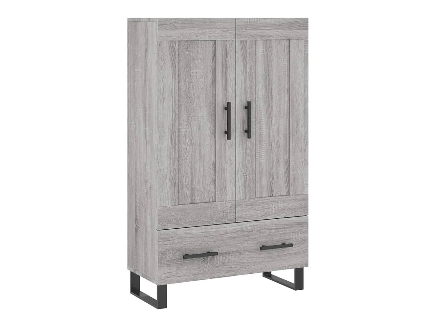 Aparador alto madera de ingeniería gris Sonoma 69,5x31x115 cm ES40228