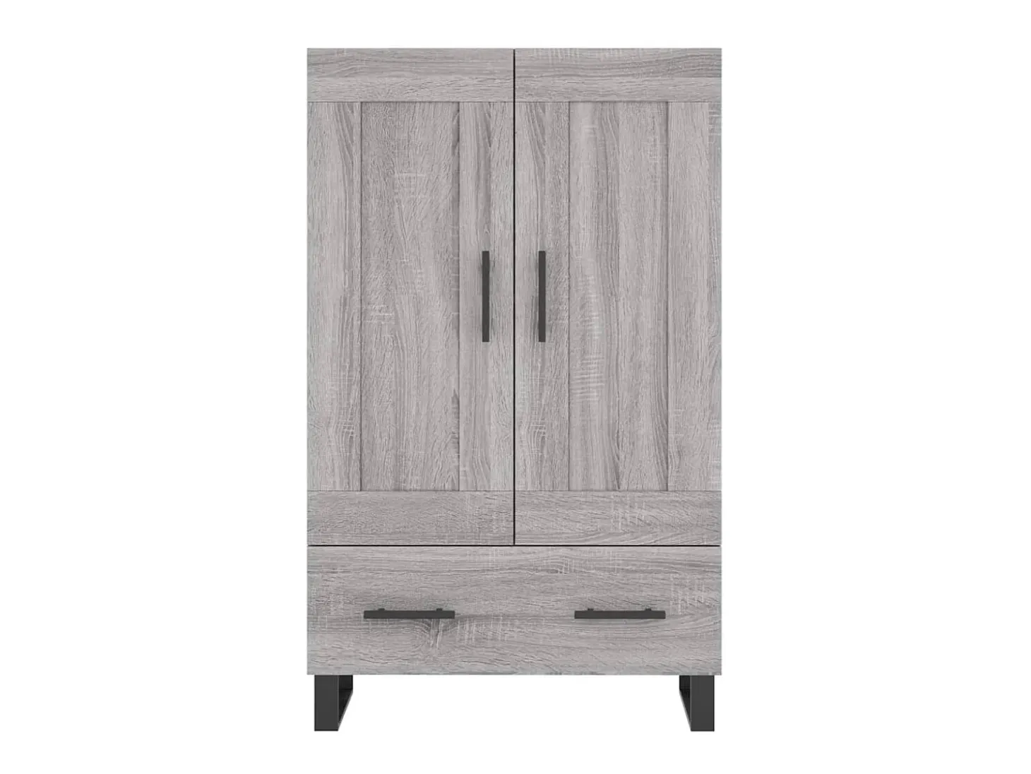 Aparador alto madera de ingeniería gris Sonoma 69,5x31x115 cm ES40228
