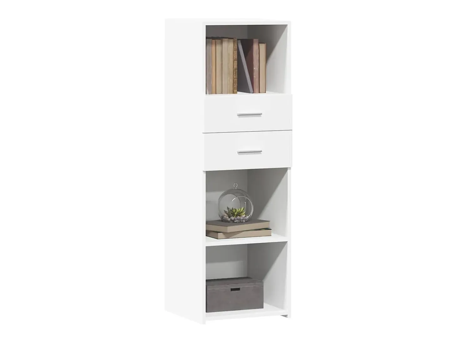 Aparador alto madera de ingeniería blanco 40x42,5x124 cm