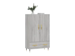 Aparador alto madera de ingeniería gris Sonoma 69,5x31x115 cm ES20611