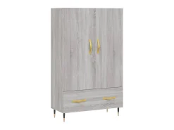 Aparador alto madera de ingeniería gris Sonoma 69,5x31x115 cm ES20611