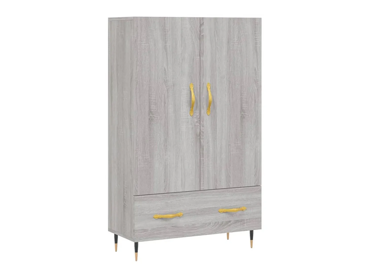 Aparador alto madera de ingeniería gris Sonoma 69,5x31x115 cm ES20611