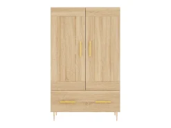 Aparador alto madera de ingeniería roble Sonoma 69,5x31x115 cm ES93378