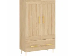 Aparador alto madera de ingeniería roble Sonoma 69,5x31x115 cm ES93378