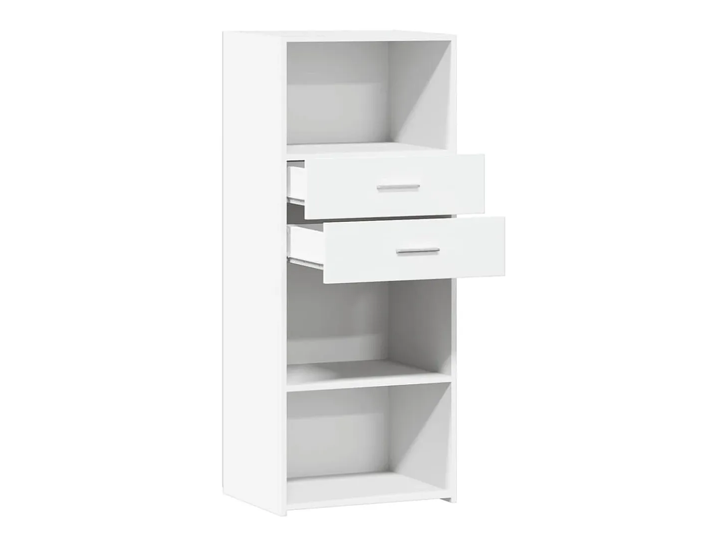 Aparador alto madera de ingeniería blanco 50x42,5x124 cm