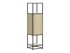 Aparador alto madera de ingeniería y metal 35,5x35x139 cm