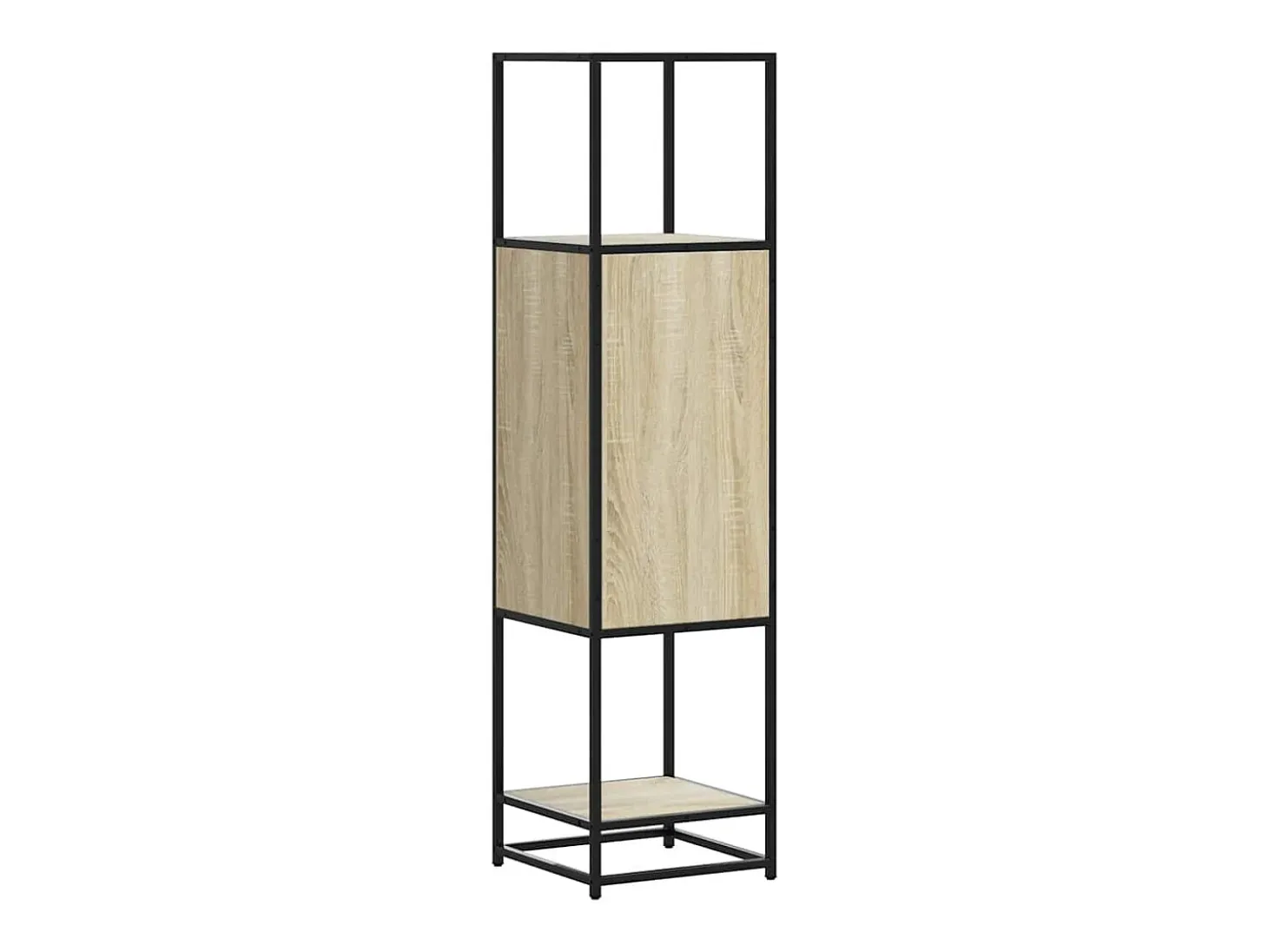 Aparador alto madera de ingeniería y metal 35,5x35x139 cm