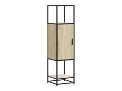 Aparador alto madera de ingeniería y metal 35,5x35x139 cm