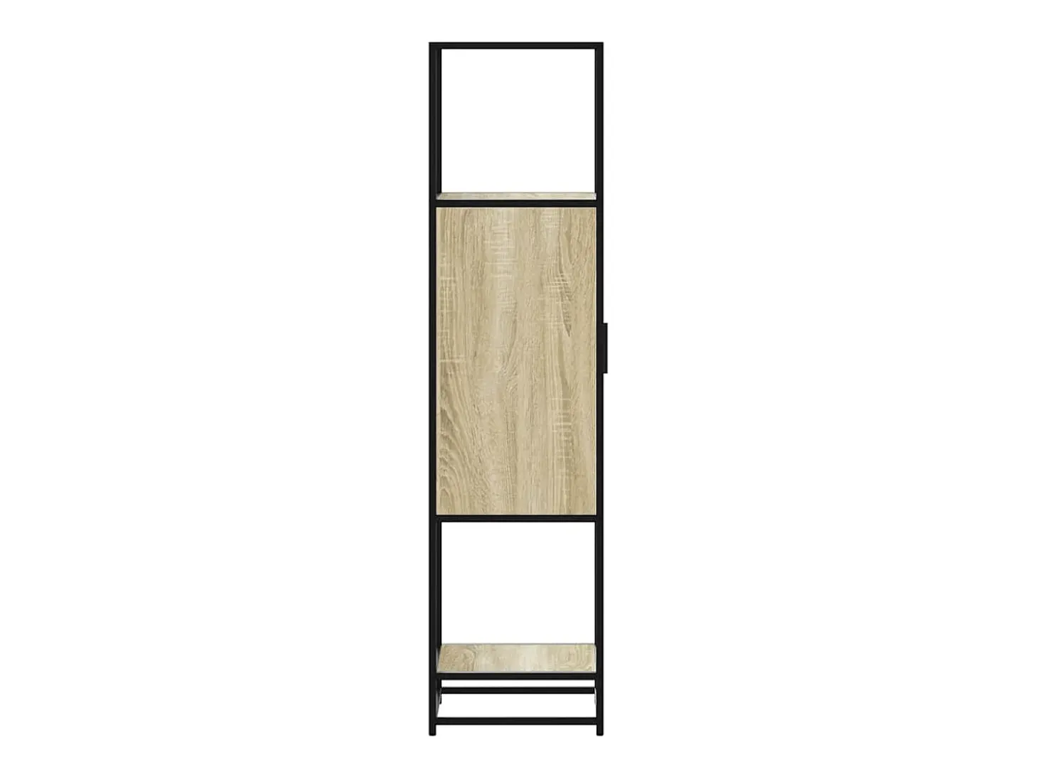 Aparador alto madera de ingeniería y metal 35,5x35x139 cm