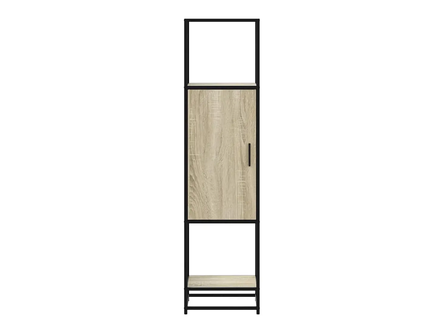 Aparador alto madera de ingeniería y metal 35,5x35x139 cm