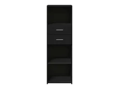 Aparador alto madera de ingeniería negro 40x42,5x124 cm
