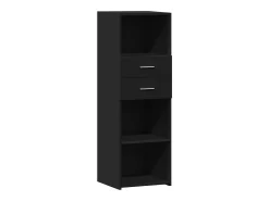 Aparador alto madera de ingeniería negro 40x42,5x124 cm