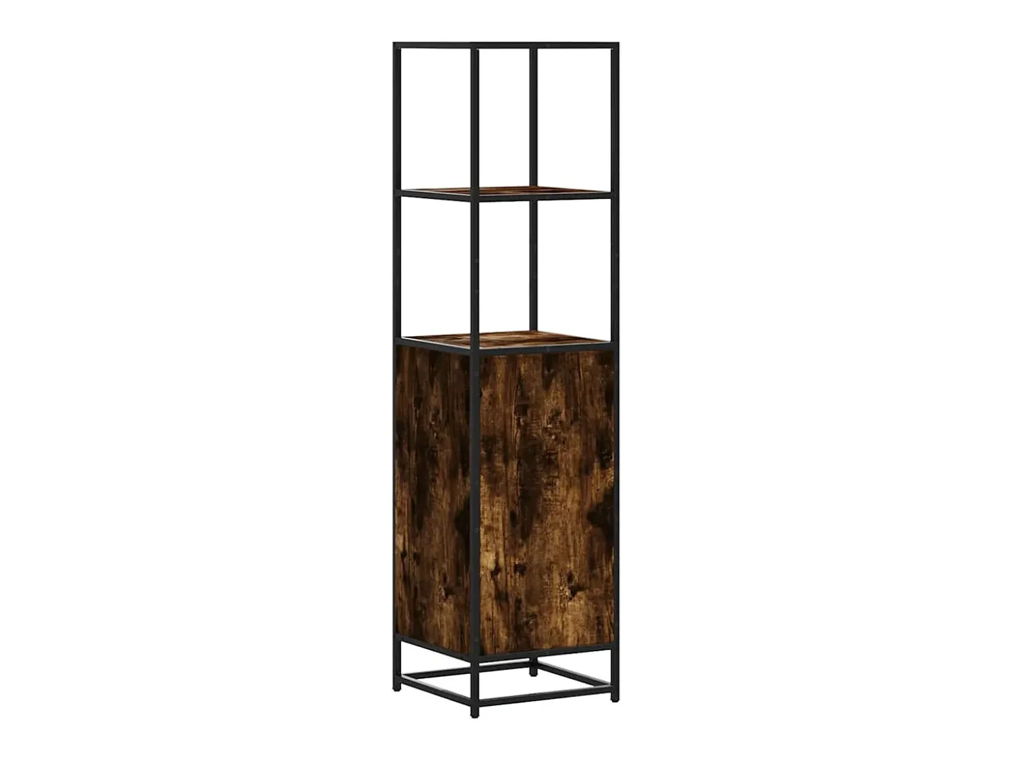 Aparador alto madera de ingeniería y metal 35,5x35x139 cm