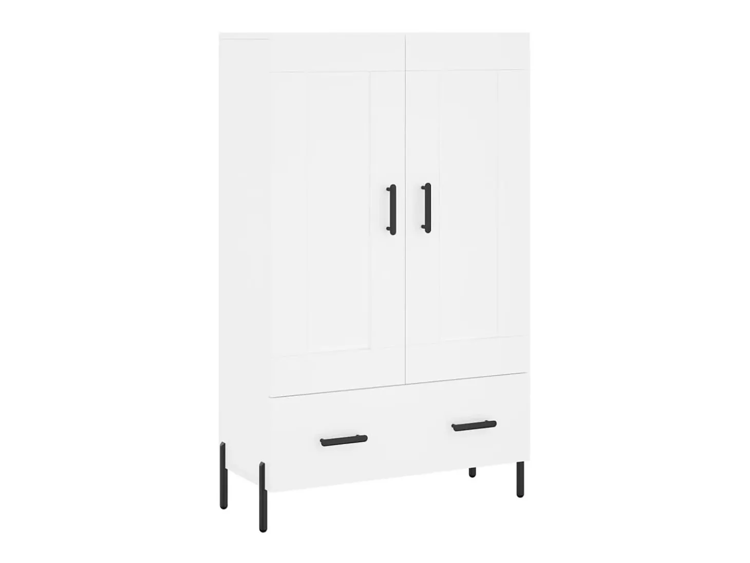 Aparador alto madera de ingeniería blanco 69,5x31x115 cm ES44165