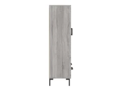 Aparador alto madera de ingeniería gris Sonoma 69,5x31x115 cm