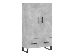 Aparador alto madera de ingeniería gris hormigón 69,5x31x115 cm ES78173