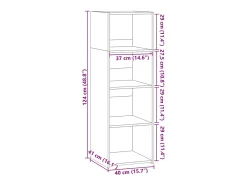 Aparador alto madera de ingeniería marrón roble 40x41x124 cm