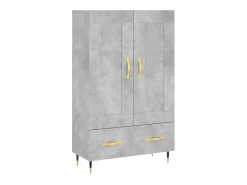 Aparador alto madera de ingeniería gris hormigón 69,5x31x115 cm ES11794