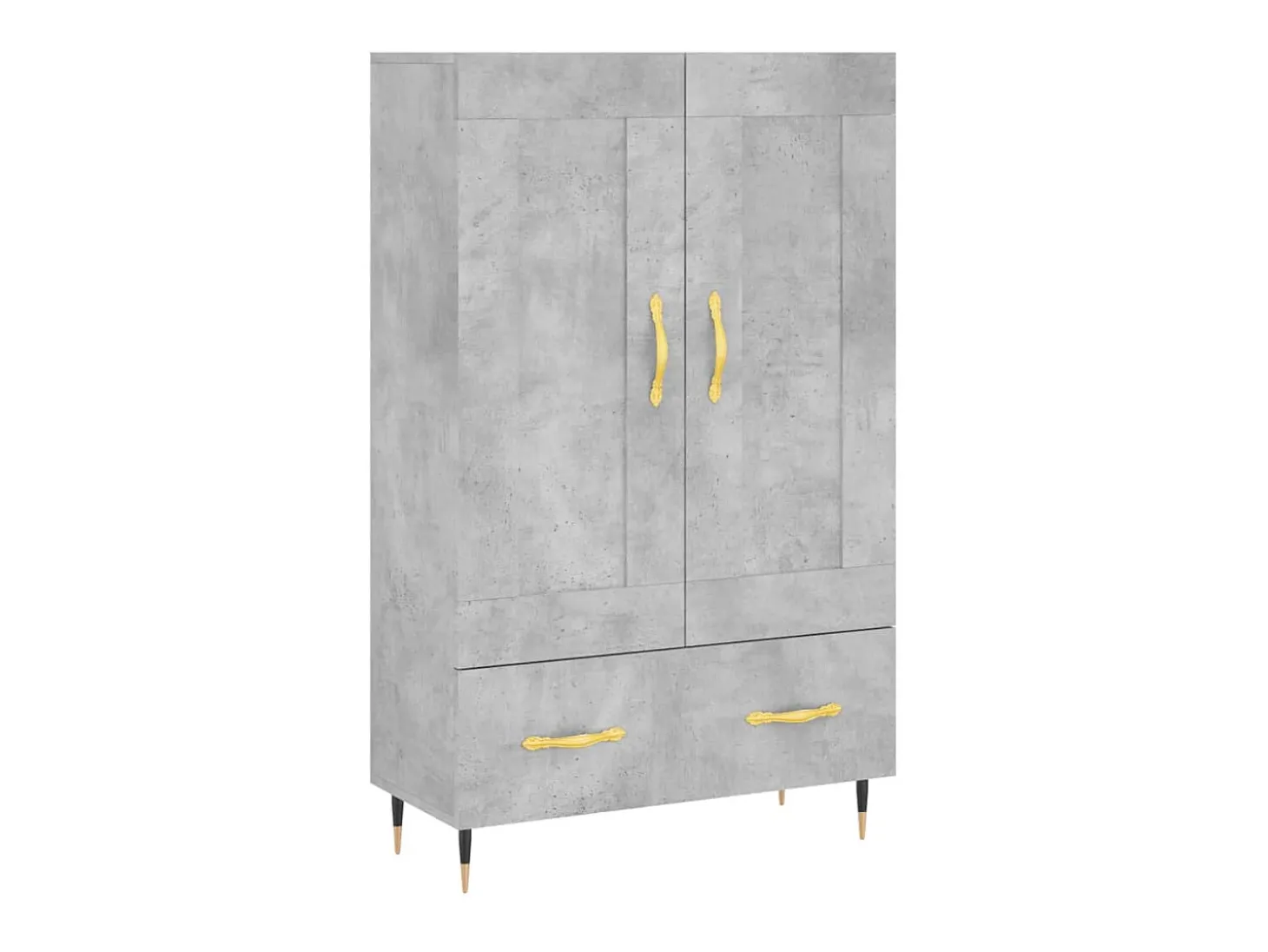 Aparador alto madera de ingeniería gris hormigón 69,5x31x115 cm ES11794