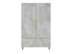 Aparador alto madera de ingeniería gris hormigón 69,5x31x115 cm ES11794