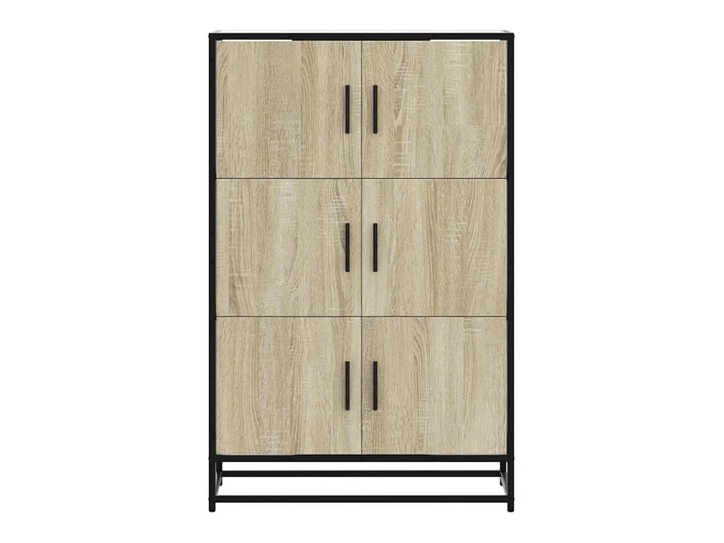 Aparador alto madera de ingeniería y metal Sonoma 68x35x106,5cm