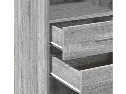 Aparador alto madera de ingeniería gris Sonoma 40x42,5x124 cm