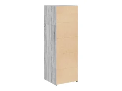 Aparador alto madera de ingeniería gris Sonoma 40x42,5x124 cm